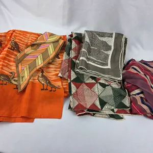 Group of 5 Vintage Designer Fashion Scarves including Anne Klein, Echo, and Vena