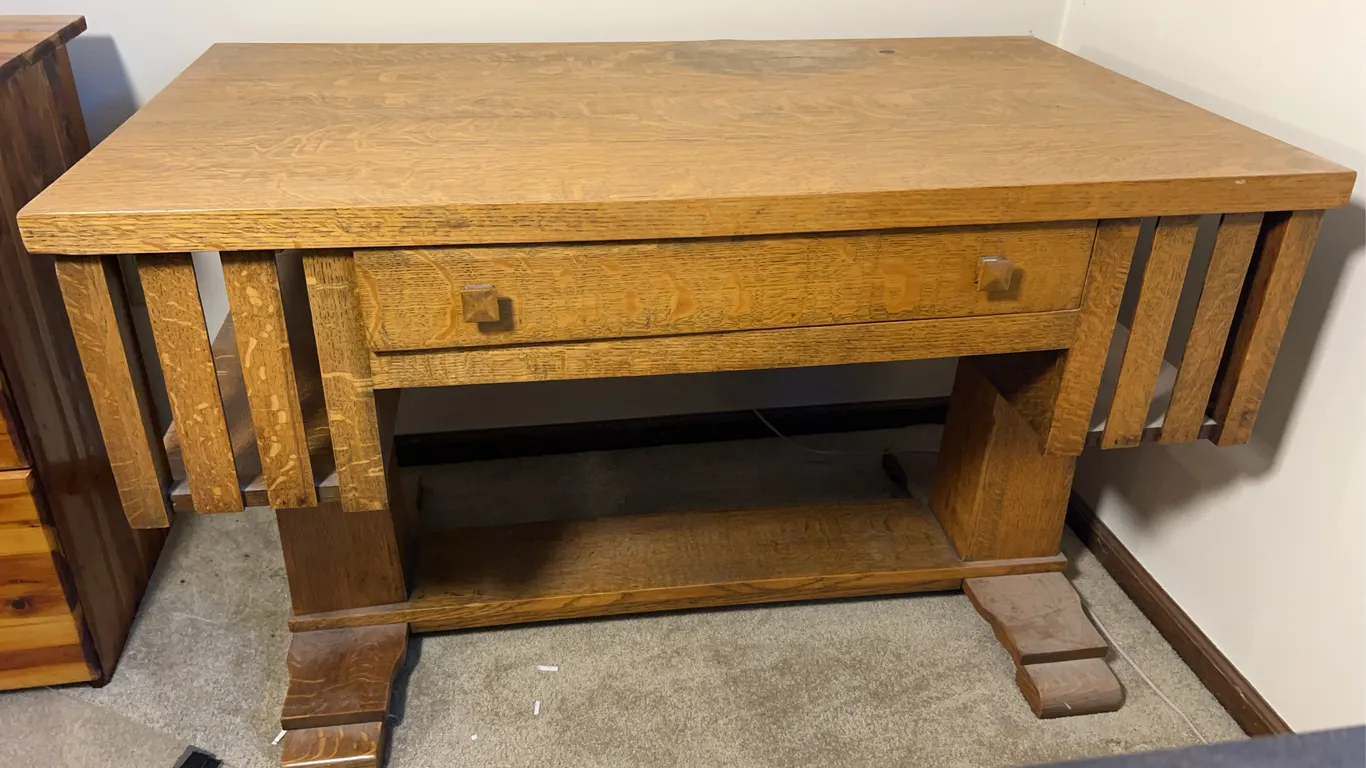 Mission Oak Library Table