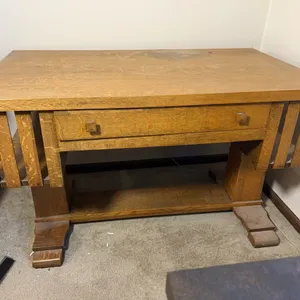 Mission Oak Library Table