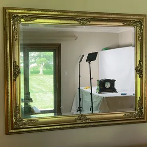 Oversized Beveled Mirror in Frame