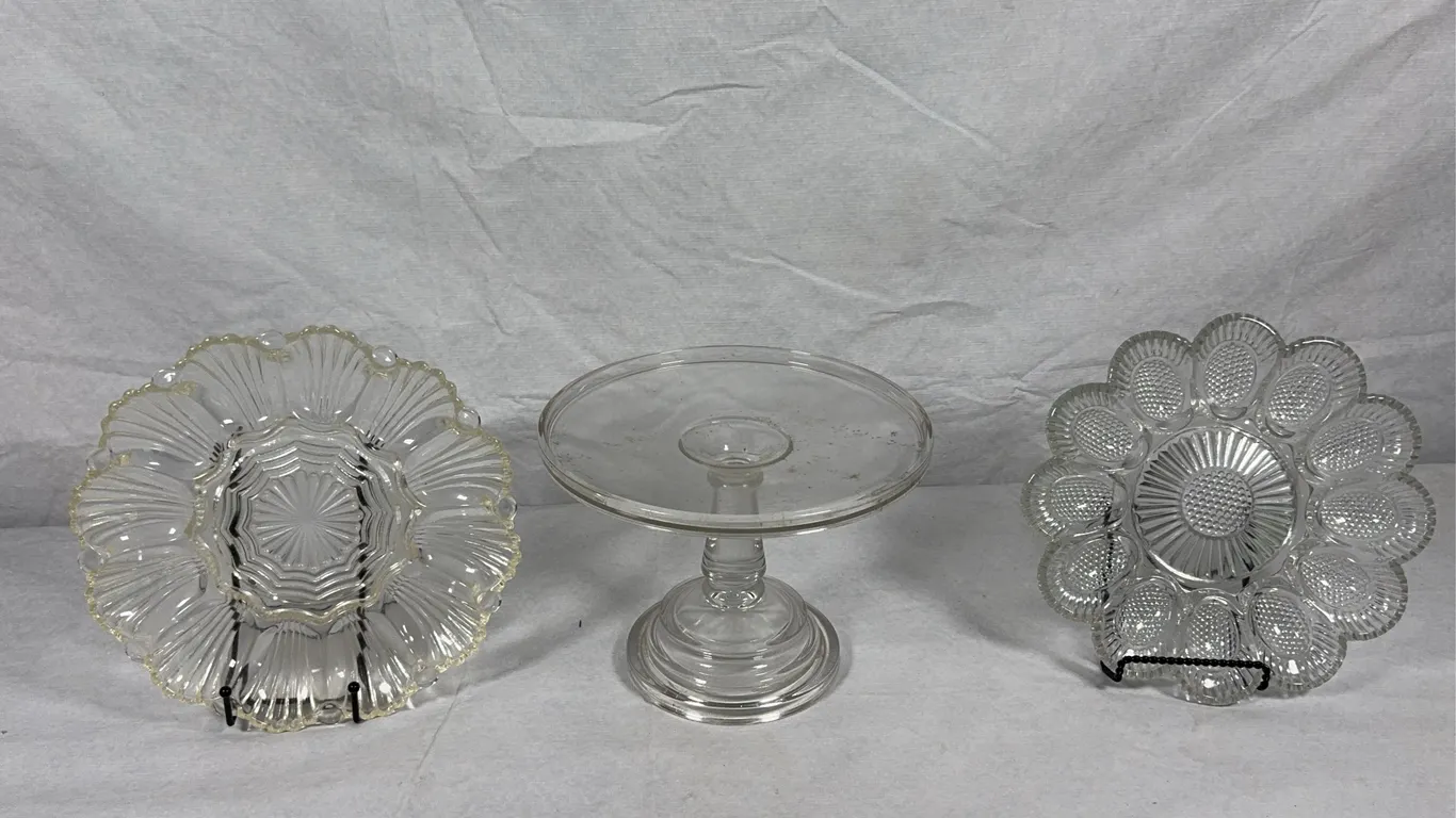 Cake Plate & Egg Plates