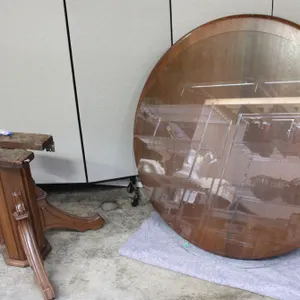 48" Round Glass Top Table With Base & Hardware
