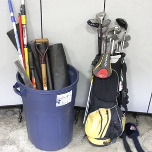 Golf Clubs w/TaylorMade R580XD & Yard Tools