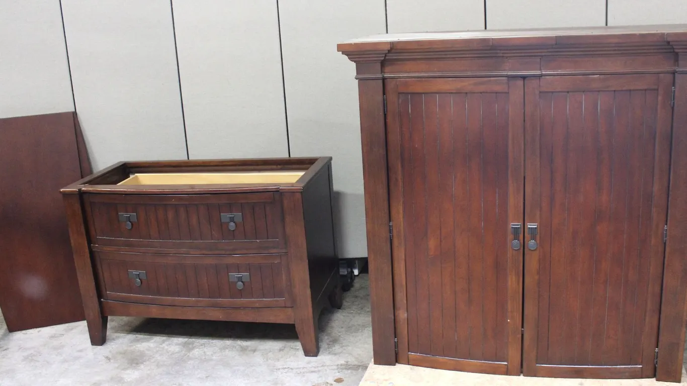 Klaussner 2-Piece Wood Cabinet and Dresser Set