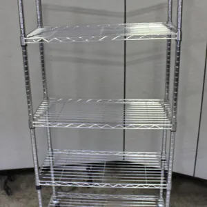 Metal Wire Shelf Rack with Casters, 5 Shelves