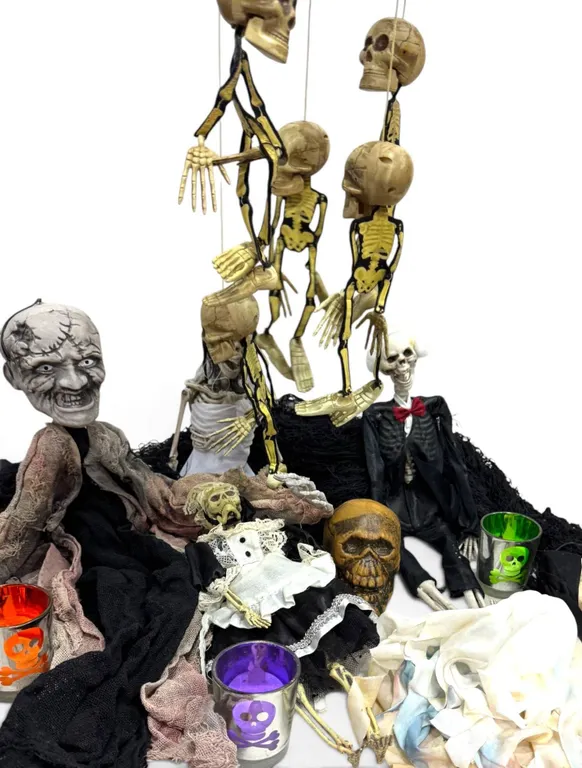 Halloween Skeleton Collector's Lot: Marionettes & Ghoul Figures