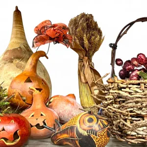 Carved Gourd Jack-O’-Lanterns & Wildlife Gourd Art Collection