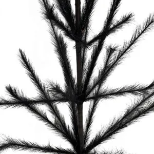 Retired 36" Christopher Radko Shiny Brite Halloween Black Feather Tree with Pumpkin Base