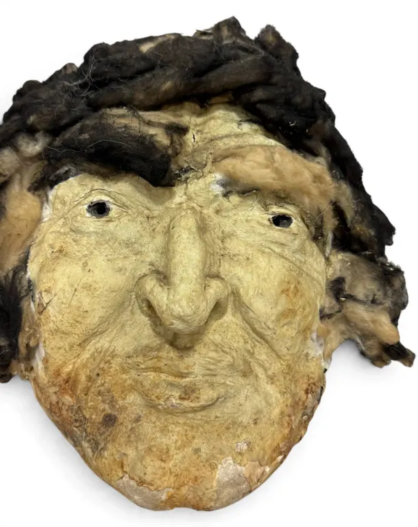 Handcrafted Mask With Hair and Embedded Components
