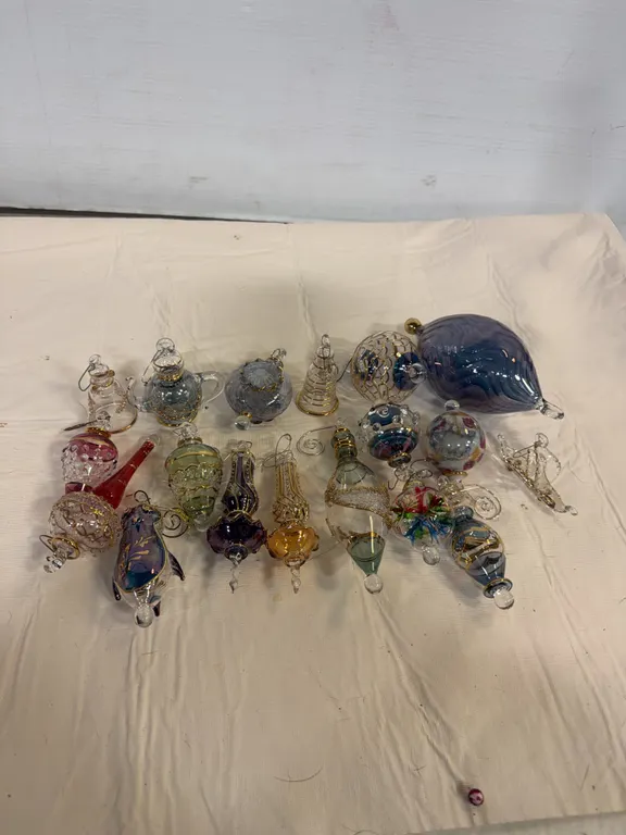 Hand-Blown Art Glass Christmas Ornaments