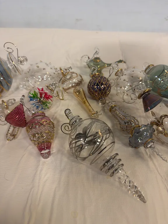 Hand-Blown Art Glass Christmas Ornaments