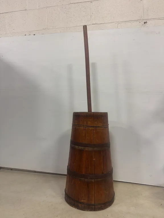 Antique Primitive Wooden Butter Churn with Dasher
