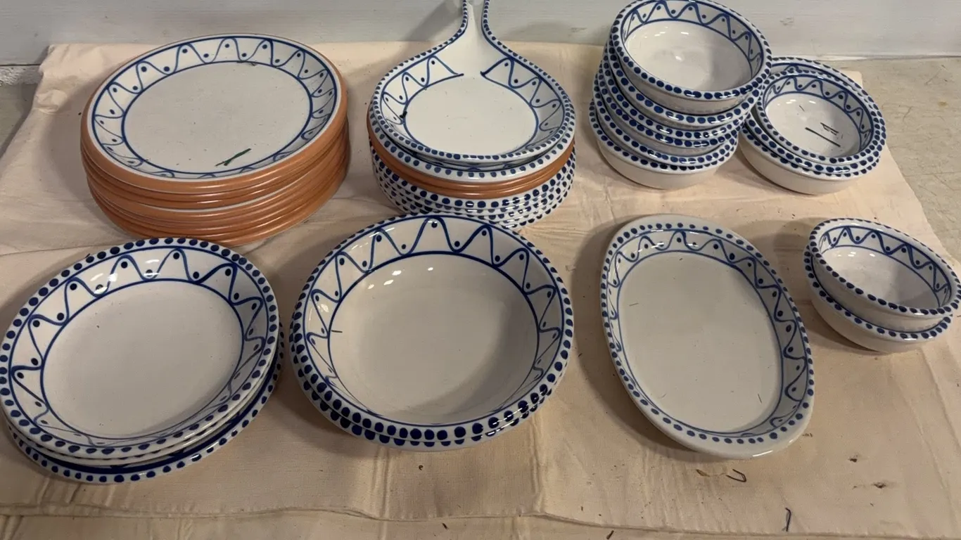 Dansk Arabesque Blue & White Stoneware Dinnerware Collection