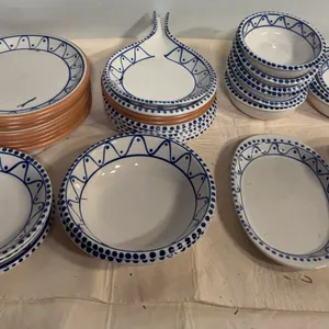 Dansk Arabesque Blue & White Stoneware Dinnerware Collection