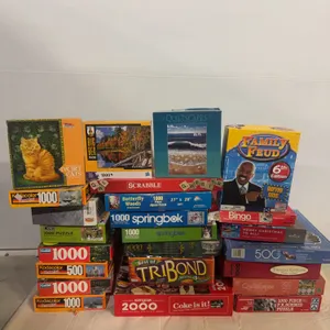 Large Jigsaw Puzzle Collection with Family Feud, Scrabble & Games