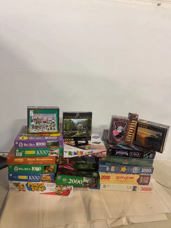 Large Puzzle & Family Game Collection – Springbok, Big Ben, Ravensburger & More