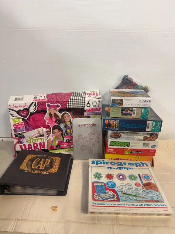 Craft Kits, Spirograph, Board Games, Puzzles & Scrapbook Album