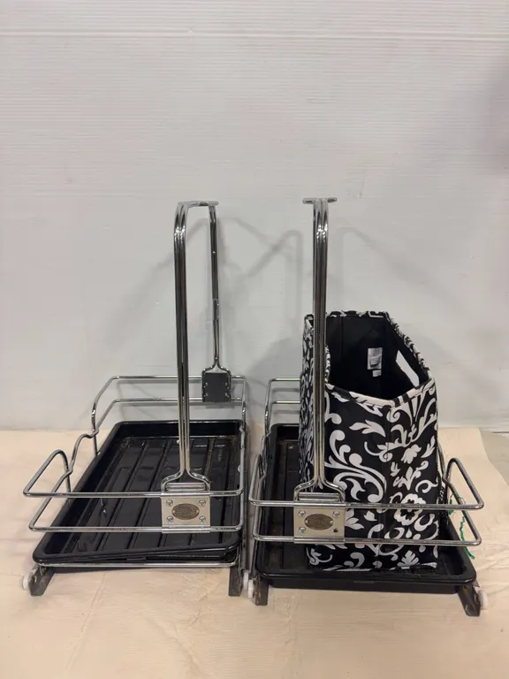 Chrome Rolling Storage Caddies with Tote