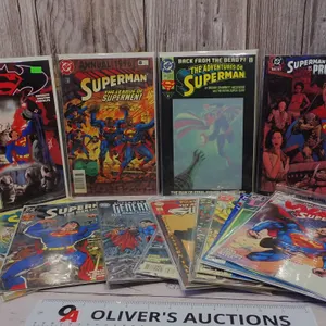 DC Comics Vintage Superman & Crossover Event Comic Book Lot of 14