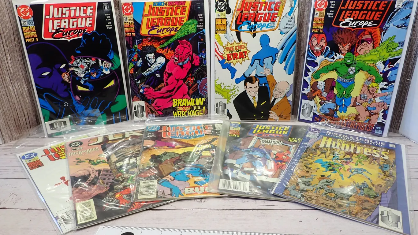 DC Comics Justice League America & Europe Breakdowns Lot of 9
