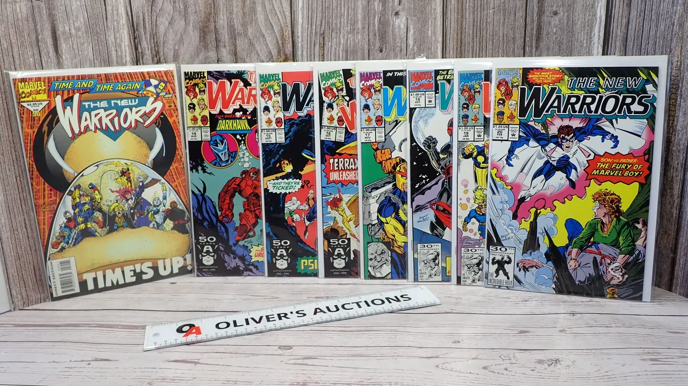 Marvel Comics The New Warriors Vintage Copper Age Comic Book Lot of 8