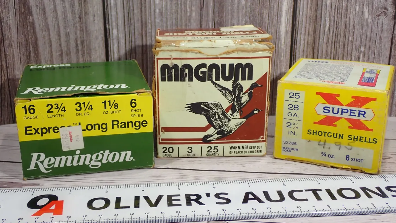 Vintage Remington Express, Western Super-X & Sears Magnum Ammo Box Lot