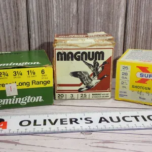 Vintage Remington Express, Western Super-X & Sears Magnum Ammo Box Lot