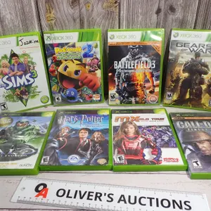 Xbox 360 & Original Xbox Retro Video Game Cartridge Case Lot of 8