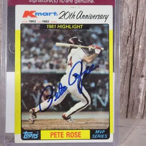 1982 Topps Kmart Pete Rose Autographed Card JSA Certified