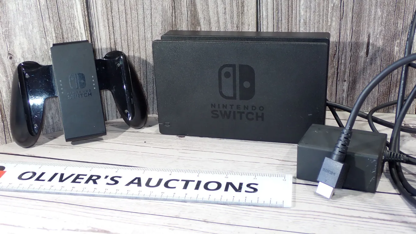 Nintendo Switch Dock, Joy-Con Grip & Official AC Adapter Accessory Lot