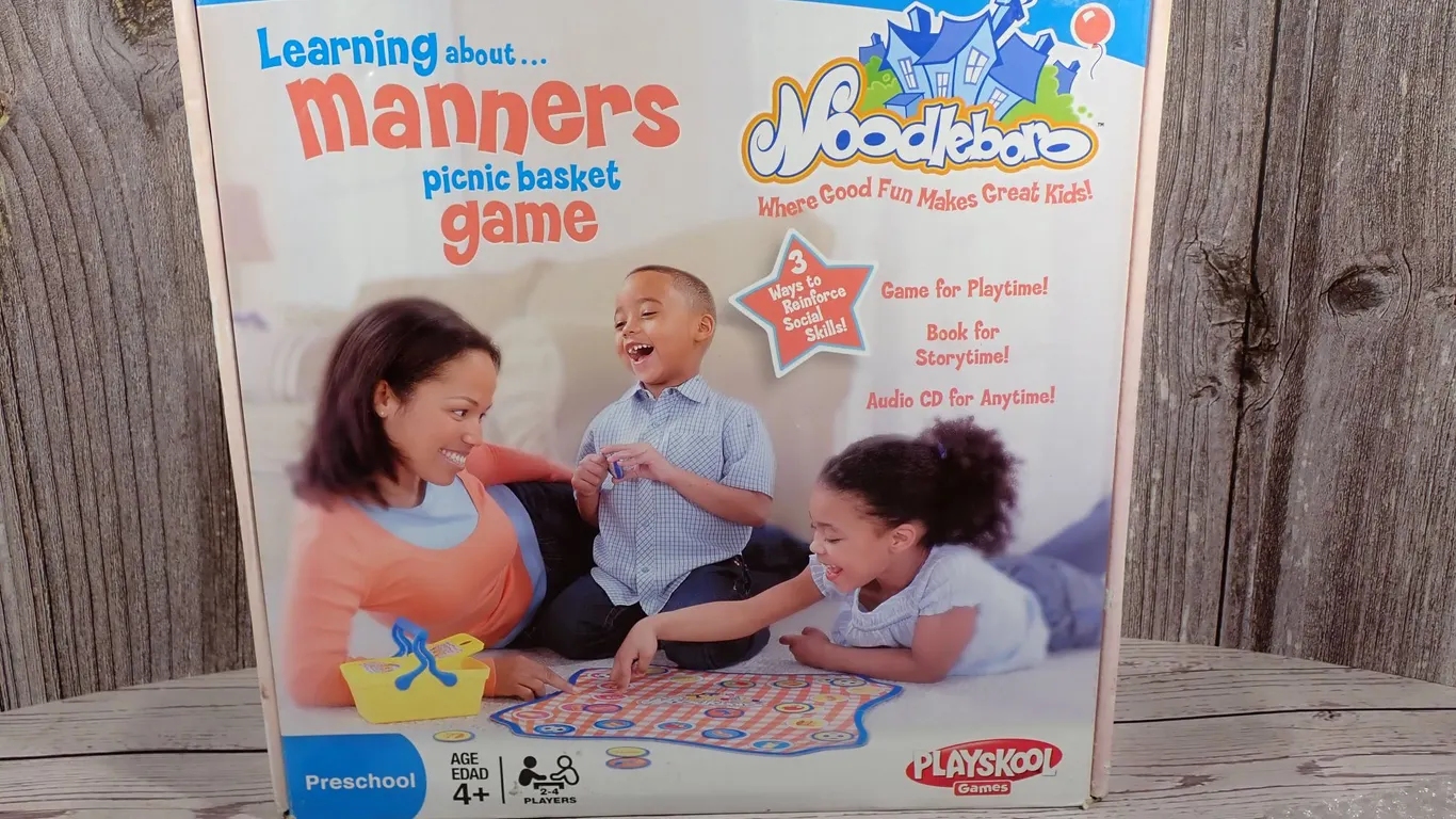 Playskool Noodleboro Learning About Manners Picnic Basket Board Game