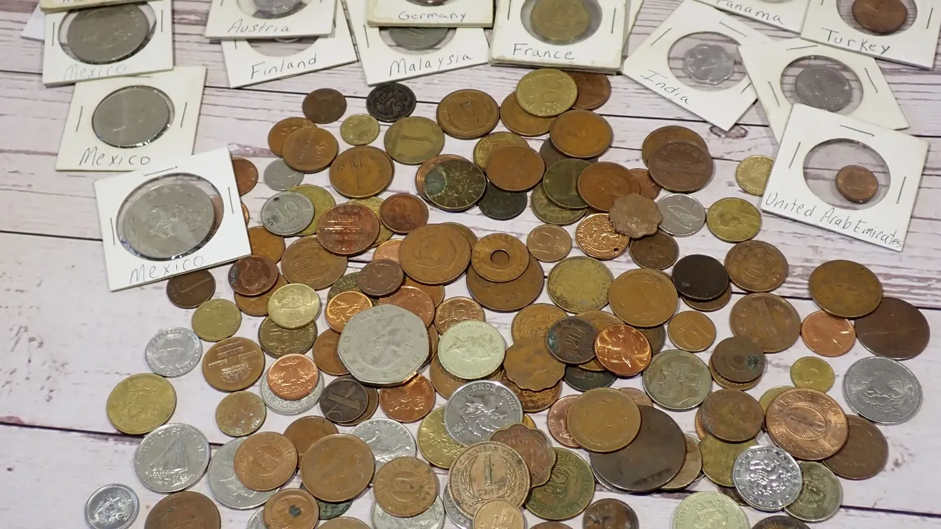 International Vintage World Coin Lot - Over 160 Assorted Coins