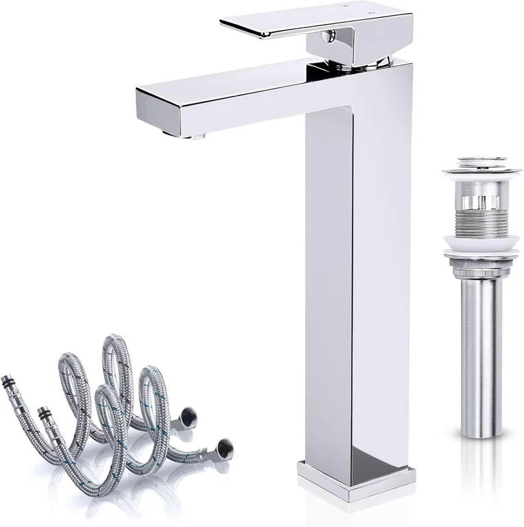 Abelloly Polished Chrome Solid Brass Waterfall Bathroom Faucet