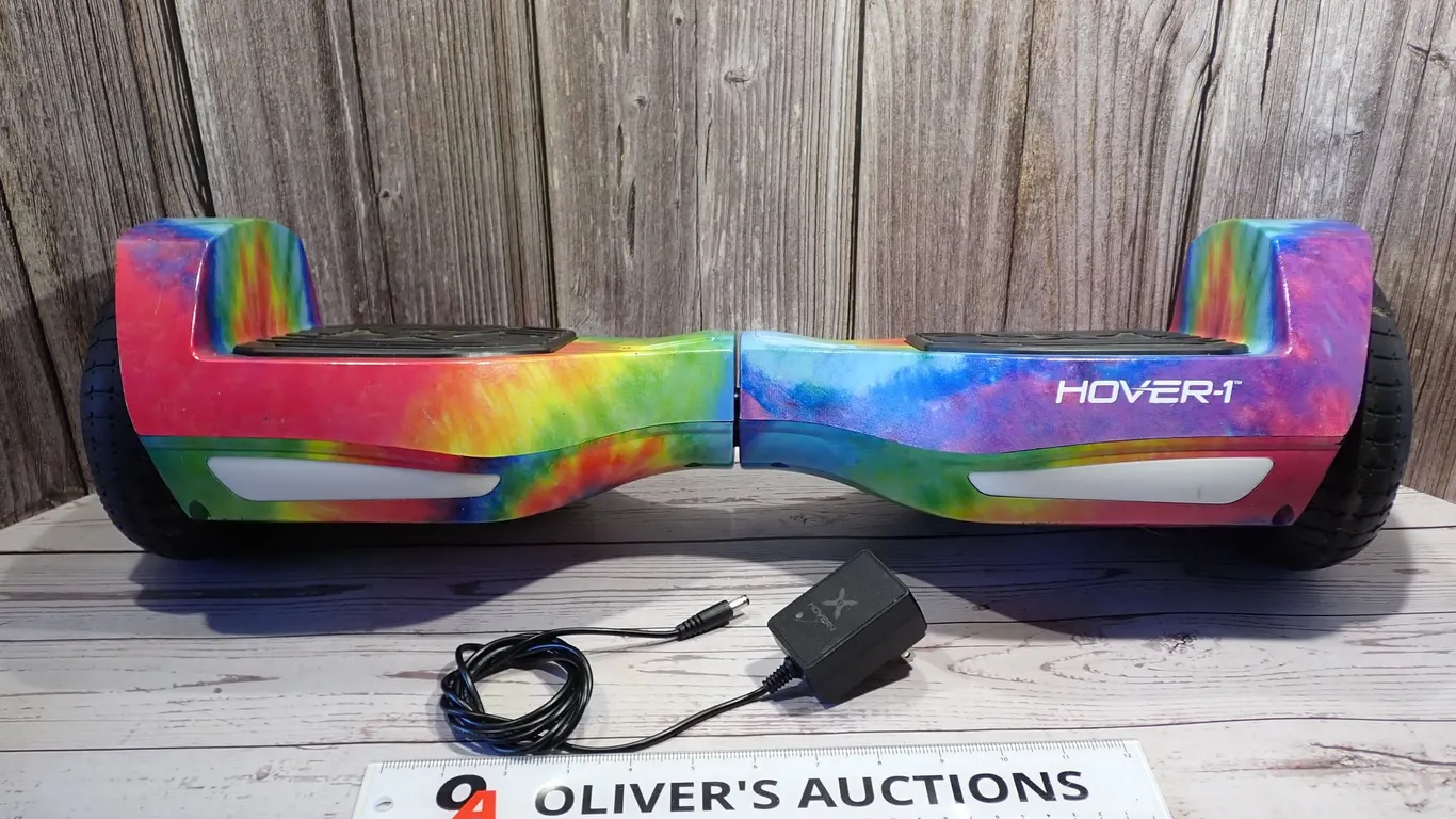 Hover-1 Rebel Rainbow Tie-Dye Electric Kids Hoverboard & Charger Set
