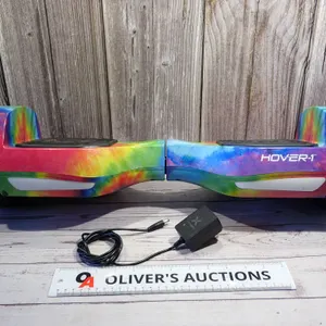 Hover-1 Rebel Rainbow Tie-Dye Electric Kids Hoverboard & Charger Set