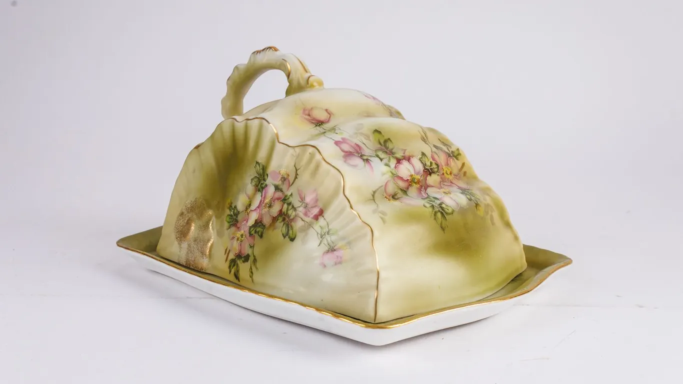 Antique Nippon Porcelain Cheese Dish