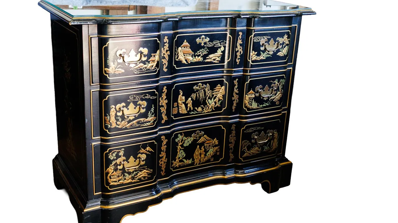 Vintage Drexel Heritage Chinoiserie 3-Drawer Chest