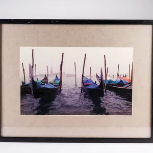 Framed Photographic Print of a Venetian Waterway