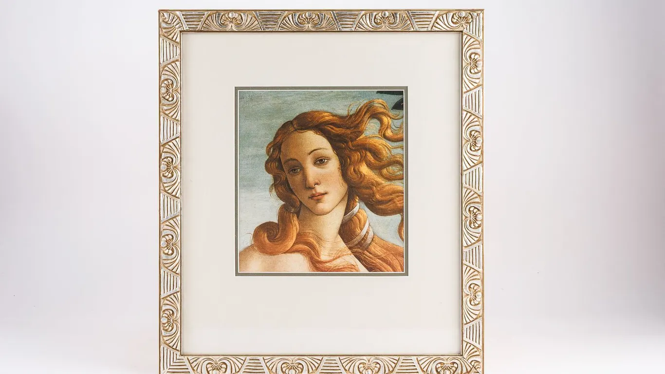 Framed Decorative Print - Detail of "Birth of Venus" by Sandro Botticelli