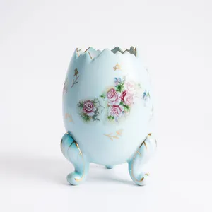 A Beautiful Vintage Inarco Pale Blue Porcelain Egg!