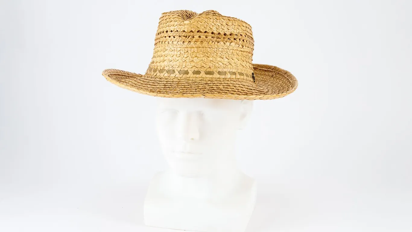 Vintage Straw Boater Hat