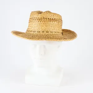 Vintage Straw Boater Hat