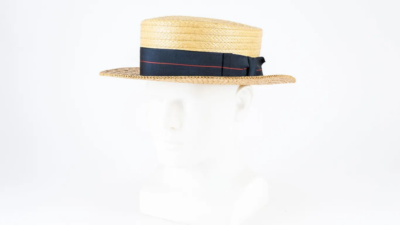 Vintage Hopkins Baltimore Straw Boater Hat