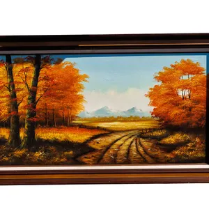 Original Oil on Canvas Painting of an Autumn Countryside - Signed