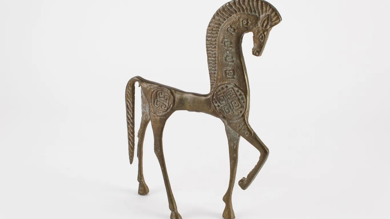Vintage Mid-Century Metal Horse Sculpture