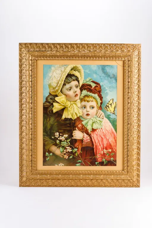 Antique Framed Victorian Chromolithograph
