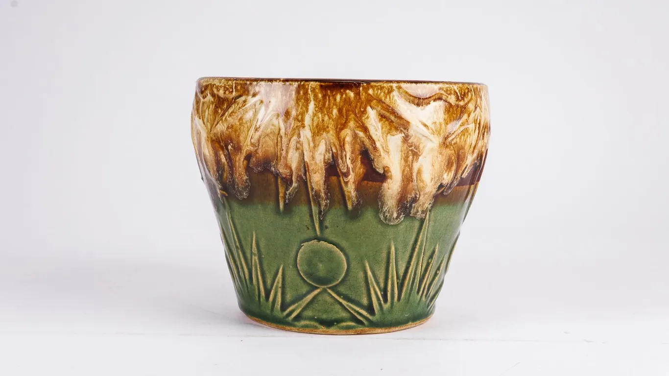 Vintage Robinson Ransbottom Pottery "Sun and Moon" Jardiniere Planter