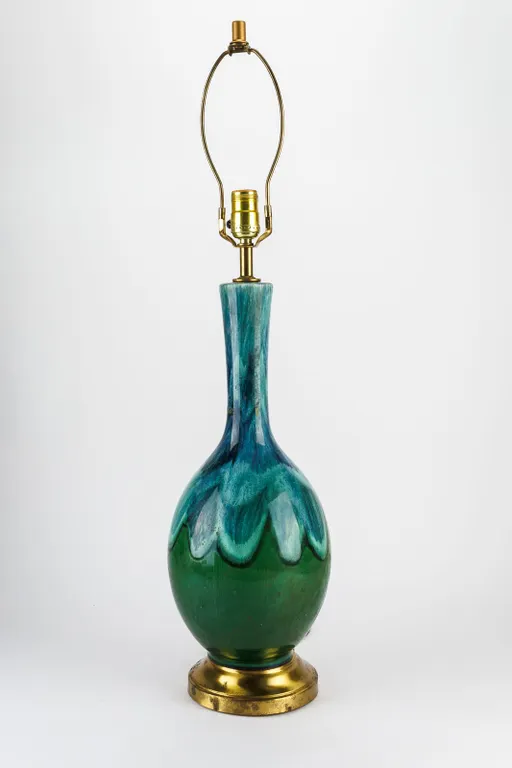 1960's Mid-Century Modern Drip Glaze Lamp