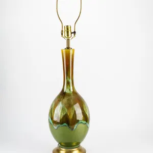 1960's Mid-Century Modern Ceramic Drip Glaze Lamp