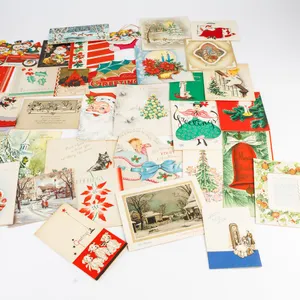 Vintage Christmas Greeting Cards - Mid-Century Holiday Ephemera